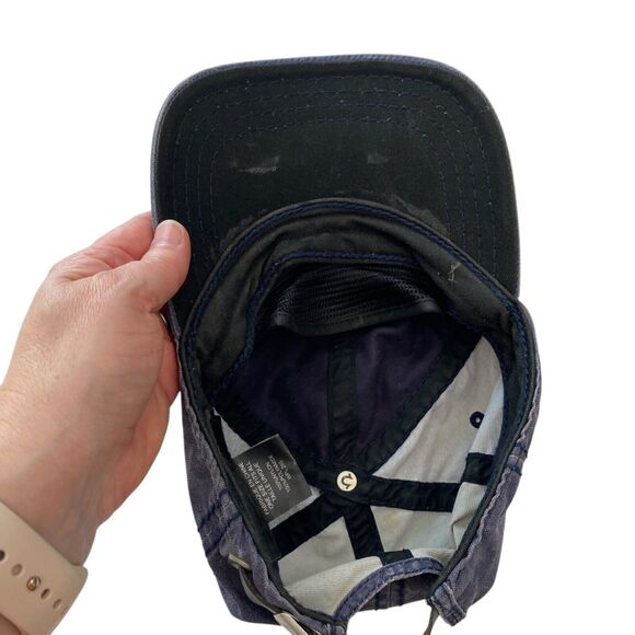 True Religion Hat Cap World Tour Blue Strapback Embroidered Y2K Grunge Baseball - Picture 10 of 12